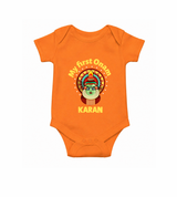 My First Onam Kathakali Classic Romper - ORANGE - New Born (Chest 14")
