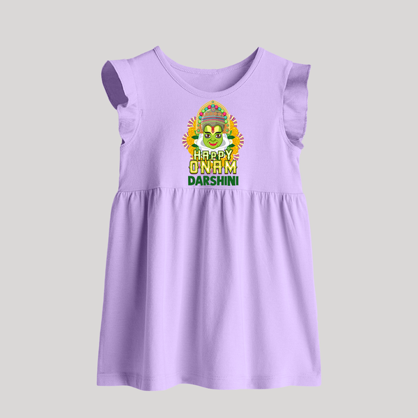 Kathakali Floral Charm Baby Frock - LILAC - 0 - 3 Months Old (Chest 17")