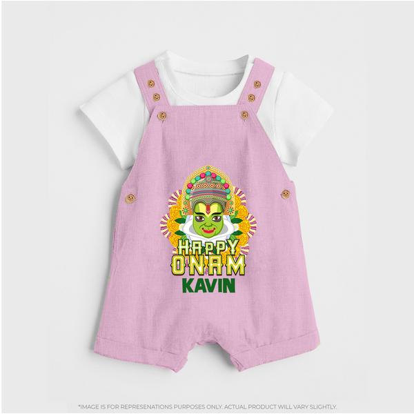 Kathakali Floral Charm Dungaree - BABY PINK - 0 - 5 Months Old (Chest 18")