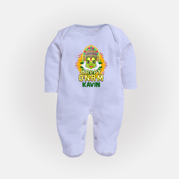 Kathakali Floral Charm Full Body Suit - BABY BLUE - New Born (Chest 7.5")