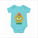 Kathakali Floral Charm Romper - ARCTIC BLUE - New Born (Chest 14")