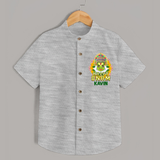 Kathakali Floral Charm Shirt - GREY - 0 - 6 Months Old (Chest 23")