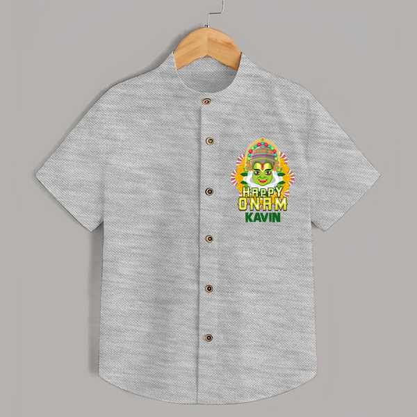 Kathakali Floral Charm Shirt - GREY - 0 - 6 Months Old (Chest 23")