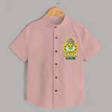 Kathakali Floral Charm Shirt - PEACH - 0 - 6 Months Old (Chest 23")