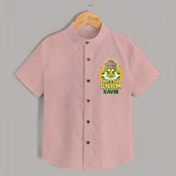 Kathakali Floral Charm Shirt - PEACH - 0 - 6 Months Old (Chest 23")