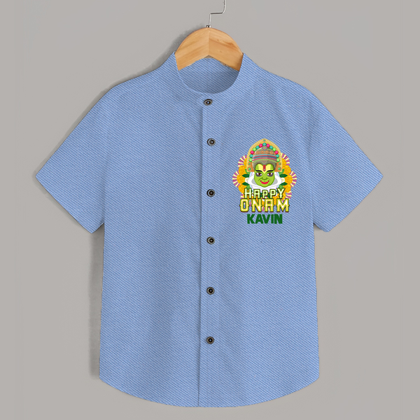 Kathakali Floral Charm Shirt - SKY BLUE - 0 - 6 Months Old (Chest 23")