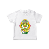 Kathakali Floral Charm T Shirt - WHITE - 0-5 Months Old (Chest 17")