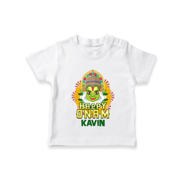 Kathakali Floral Charm T Shirt - WHITE - 0-5 Months Old (Chest 17")