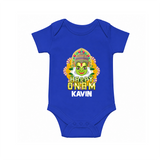 Kathakali Floral Charm Romper - COBALT BLUE - New Born (Chest 14")