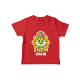 Kathakali Floral Charm T Shirt - RED - 0-5 Months Old (Chest 17")