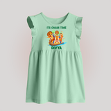 Vallam Kali Festival Baby Frock - MINT GREEN - 0 - 3 Months Old (Chest 17")
