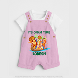 Vallam Kali Festival Dungaree - BABY PINK - 0 - 5 Months Old (Chest 18")