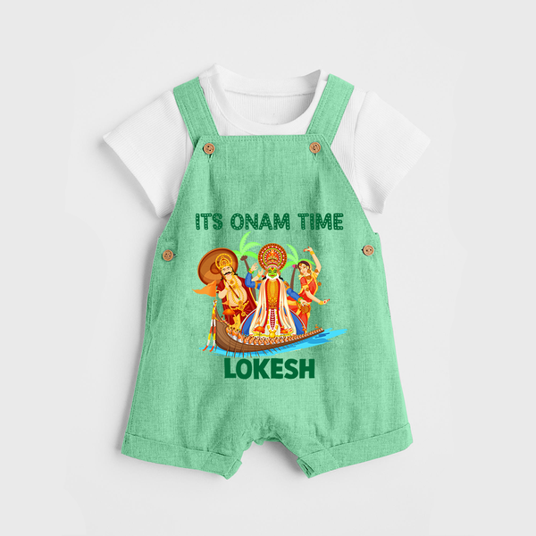Vallam Kali Festival Dungaree - GREEN - 0 - 5 Months Old (Chest 18")