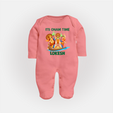 Vallam Kali Festival Full Body Suit - PEACH - New Born (Chest 7.5")