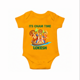 Vallam Kali Festival Romper - CHROME YELLOW - New Born (Chest 14")