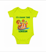 Vallam Kali Festival Romper - LIME GREEN - New Born (Chest 14")