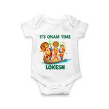 Vallam Kali Festival Romper - WHITE - New Born (Chest 14")