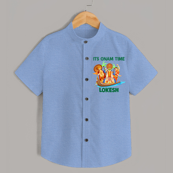 Vallam Kali Festival Shirt - SKY BLUE - 0 - 6 Months Old (Chest 23")