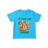 Vallam Kali Festival T Shirt - SKY BLUE - 0-5 Months Old (Chest 17")