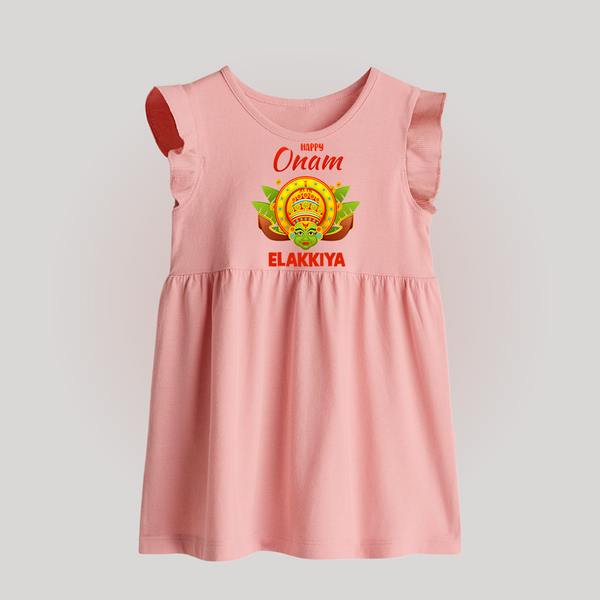 Kathakali Crown Baby Frock - BABY PINK - 0 - 3 Months Old (Chest 17")