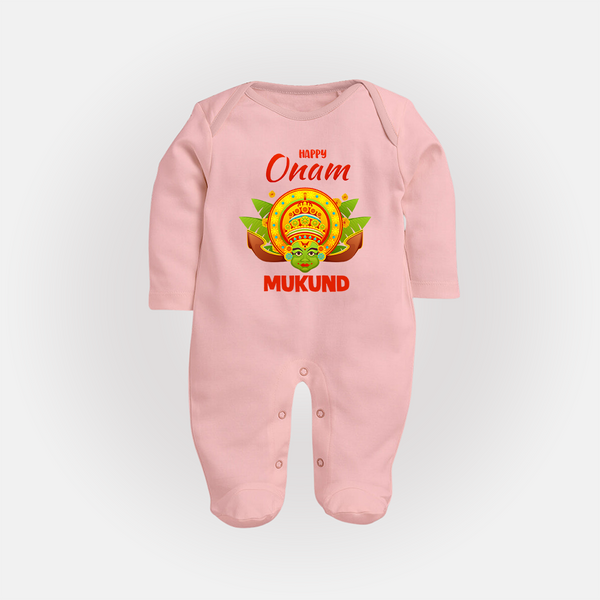 Kathakali Crown Full Body Suit - BABY PINK - New Born (Chest 7.5")