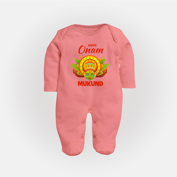 Kathakali Crown Full Body Suit - PEACH - New Born (Chest 7.5")