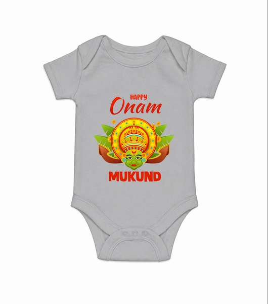 Kathakali Crown Romper - GREY - New Born (Chest 14")