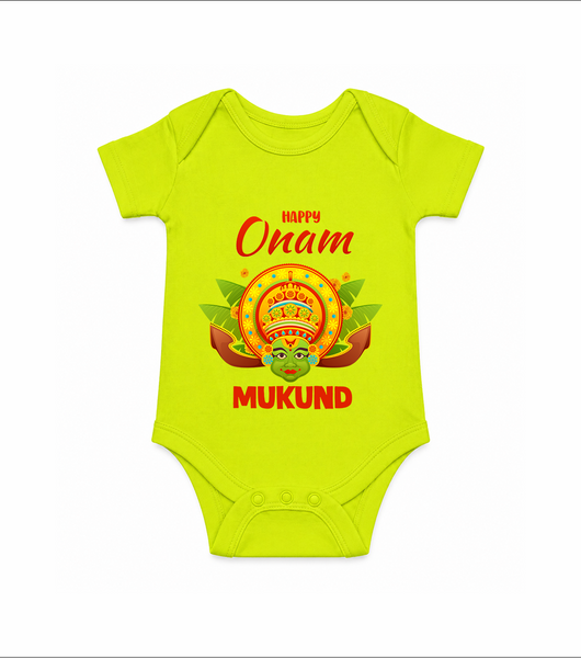 Kathakali Crown Romper - LIME GREEN - New Born (Chest 14")