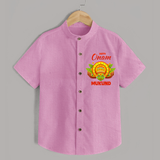 Kathakali Crown Shirt - BABY PINK - 0 - 6 Months Old (Chest 23")