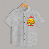 Kathakali Crown Shirt - GREY - 0 - 6 Months Old (Chest 23")