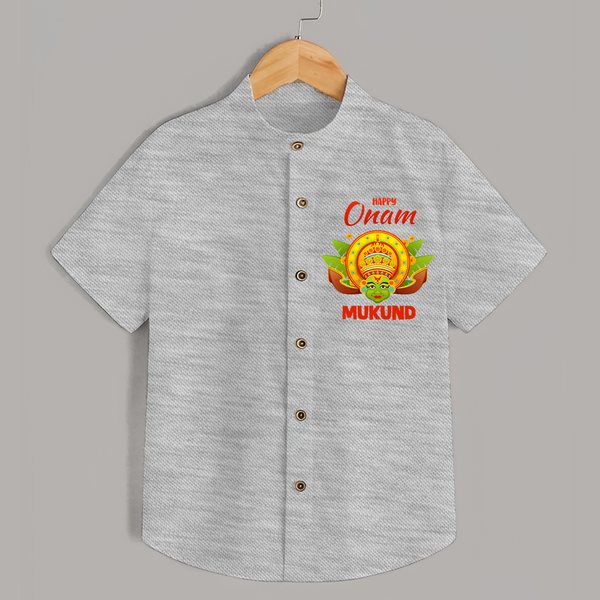 Kathakali Crown Shirt - GREY - 0 - 6 Months Old (Chest 23")