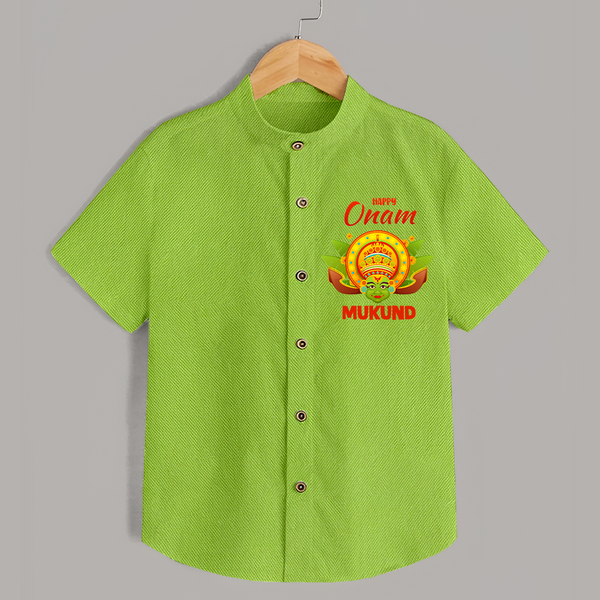 Kathakali Crown Shirt - LIME GREEN - 0 - 6 Months Old (Chest 23")