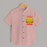 Kathakali Crown Shirt - PEACH - 0 - 6 Months Old (Chest 23")