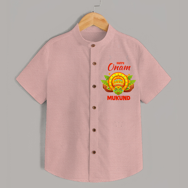 Kathakali Crown Shirt - PEACH - 0 - 6 Months Old (Chest 23")