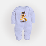 Mahabali Festive Wishes Full Body Suit - BABY BLUE - New Born (Chest 7.5")