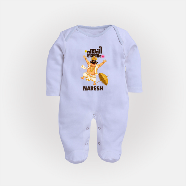 Mahabali Festive Wishes Full Body Suit - BABY BLUE - New Born (Chest 7.5")