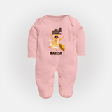 Mahabali Festive Wishes Full Body Suit - BABY PINK - New Born (Chest 7.5")