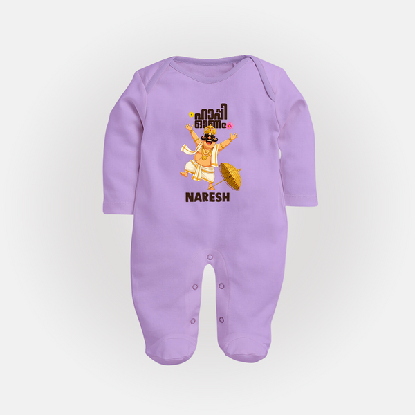 Mahabali Festive Wishes Full Body Suit - LILAC - New Born (Chest 7.5")