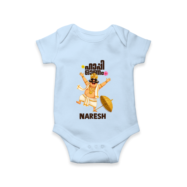 Mahabali Festive Wishes Romper - BABY BLUE - New Born (Chest 14")