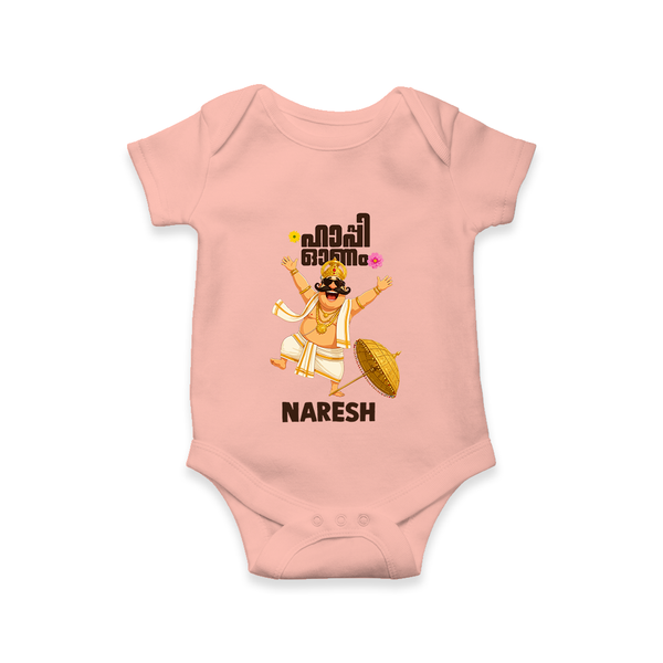 Mahabali Festive Wishes Romper - PEACH - New Born (Chest 14")