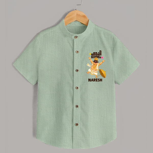 Mahabali Festive Wishes Shirt - MINT GREEN - 0 - 6 Months Old (Chest 23")