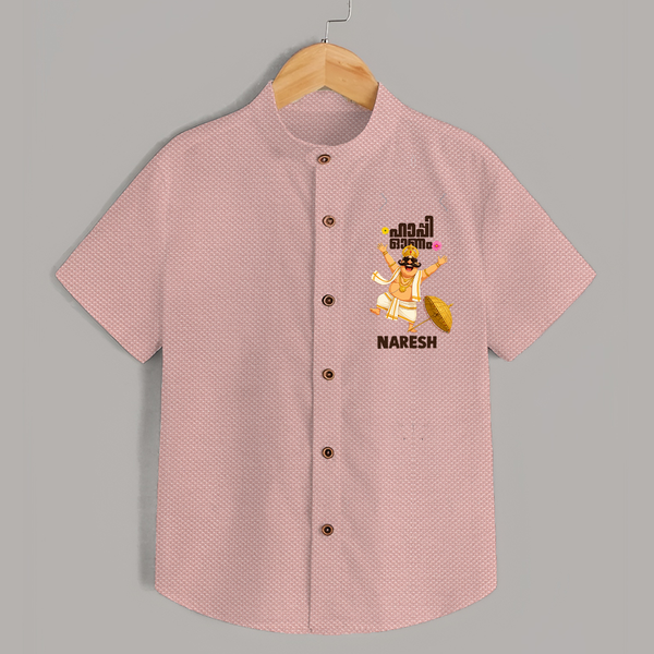 Mahabali Festive Wishes Shirt - PEACH - 0 - 6 Months Old (Chest 23")