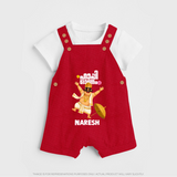 Mahabali Festive Wishes Dungaree - RED - 0 - 5 Months Old (Chest 18")