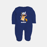 Mahabali Festive Wishes Full Body Suit - NAVY BLUE - New Born (Chest 7.5")