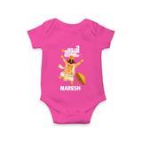 Mahabali Festive Wishes Romper - HOT PINK - New Born (Chest 14")