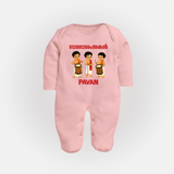 Chenda Melam Kids Full Body Suit - BABY PINK - New Born (Chest 7.5")