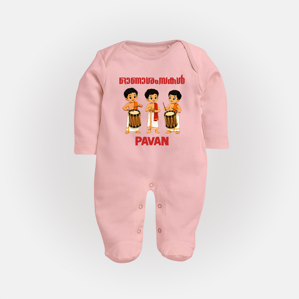 Chenda Melam Kids Full Body Suit - BABY PINK - New Born (Chest 7.5")