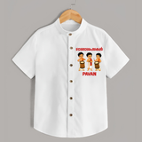 Chenda Melam Kids Shirt - WHITE - 0 - 6 Months Old (Chest 23")