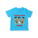 Chenda Melam Kids T Shirt - SKY BLUE - 0-5 Months Old (Chest 17")