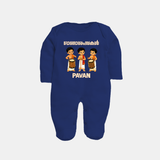 Chenda Melam Kids Full Body Suit - NAVY BLUE - New Born (Chest 7.5")